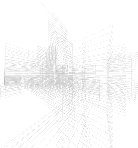 3D wireframe model of a modern architectural design, illustrating the framework of a home renovation concept, aligned with JL Home Builders' focus on expert craftsmanship and personalized remodeling services.