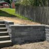 Block Retaining Wall And Concrete Stair Run by JL Home Builders, Pittsburgh