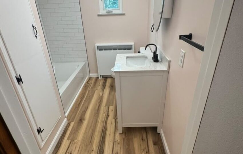 Finished Bathroom Remodel From Doorway by JL Home Builders, Pittsburgh