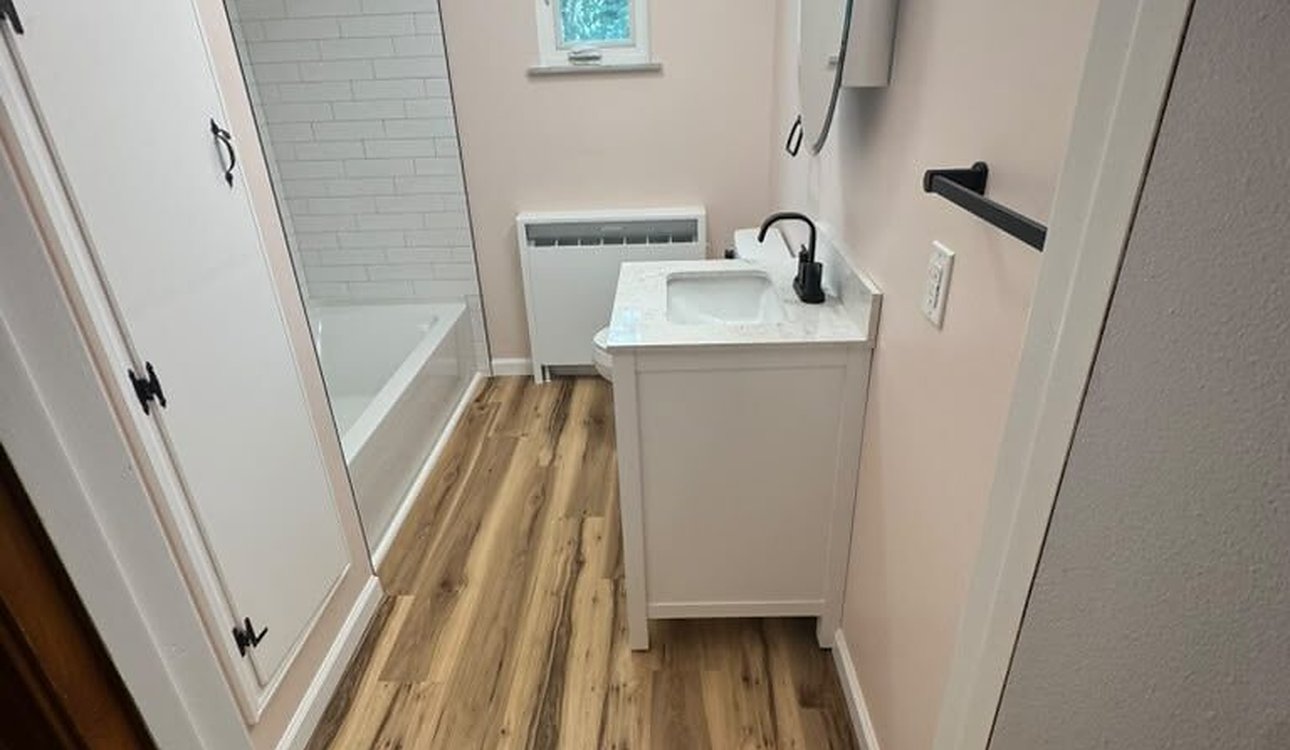 Finished Bathroom Remodel From Doorway by JL Home Builders, Pittsburgh