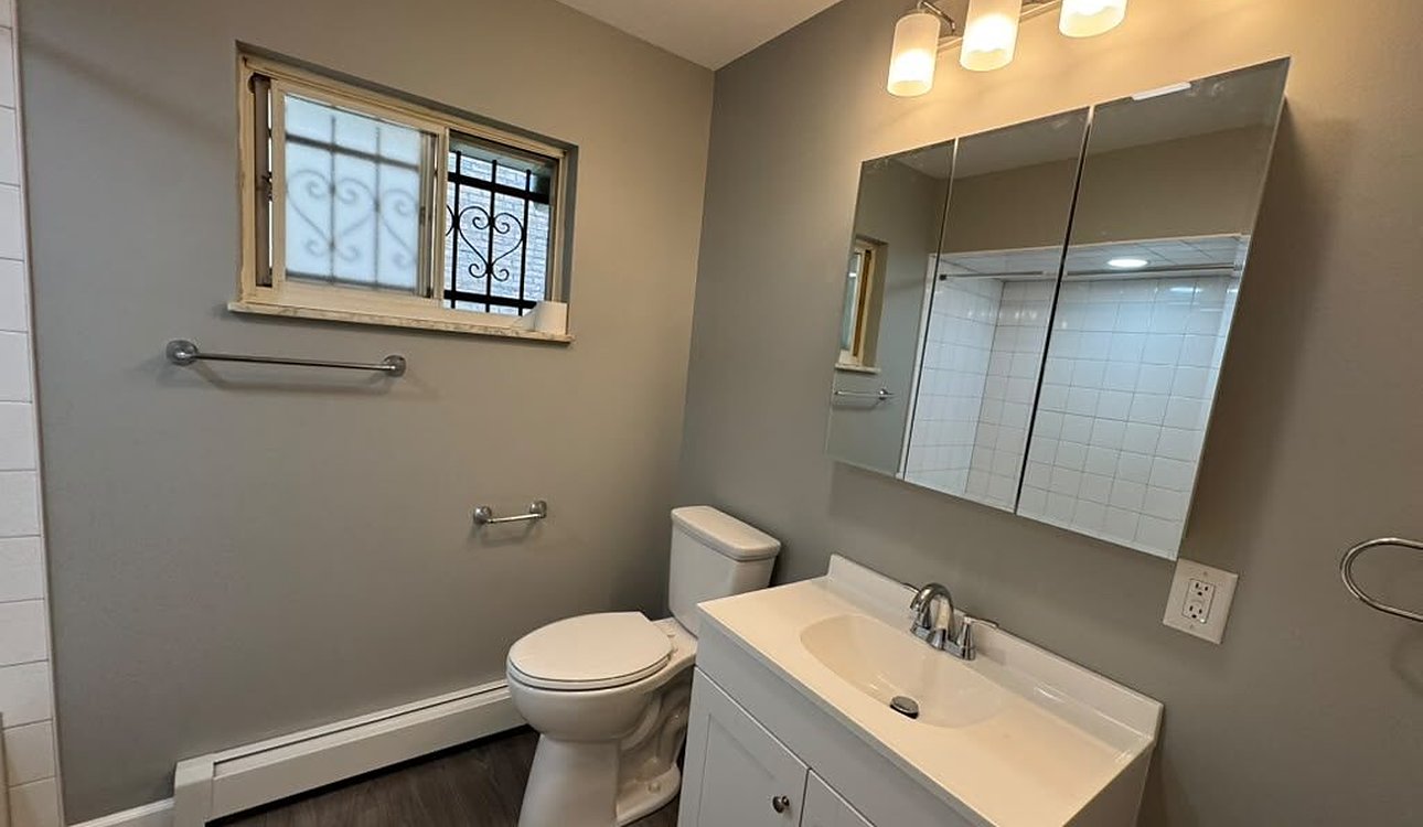 Finished Bathroom Vanity Mirror Cabinet Toilet by JL Home Builders, Pittsburgh