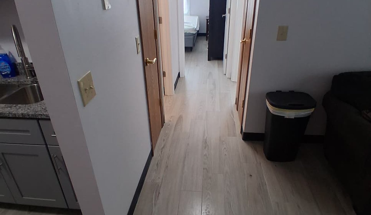 Finished Hallway With New Lvp Flooring by JL Home Builders, Pittsburgh