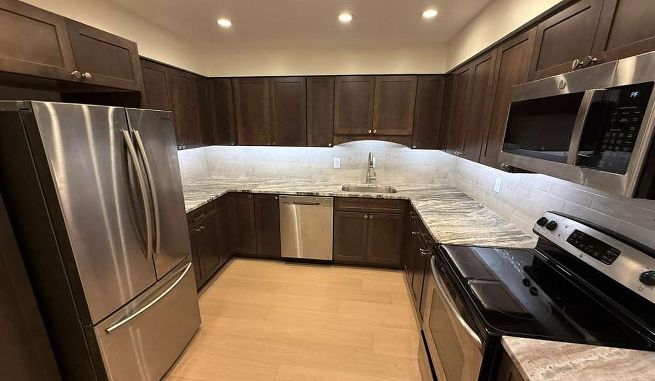 Finished Kitchen Wide View With Fridge And Range by JL Home Builders, Pittsburgh