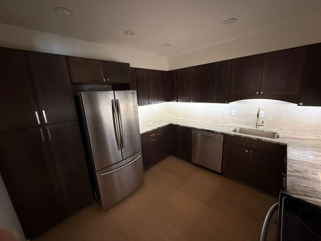 Finished kitchen with tall pantry cabinets, JL Home Builders, Pittsburgh