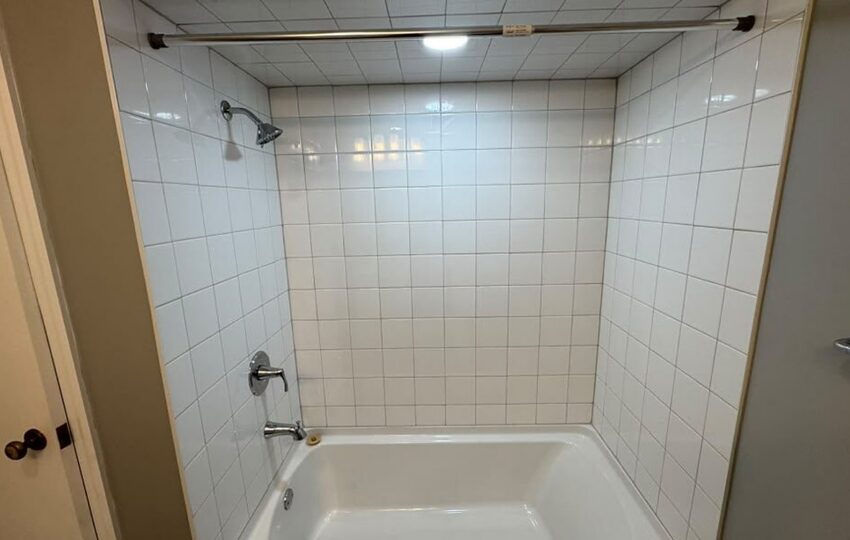 Finished White Tile Tub Shower Surround by JL Home Builders, Pittsburgh