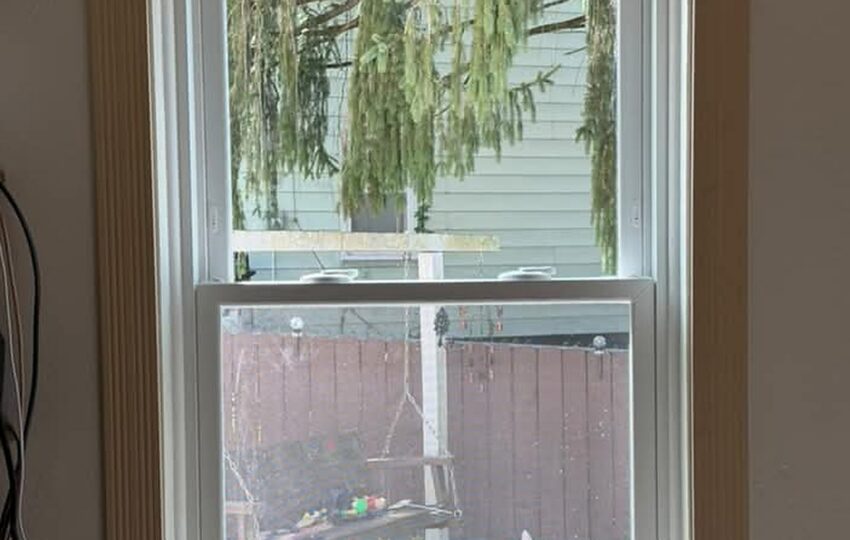 Interior View Of New Double Hung Window With Wood Trim by JL Home Builders, Pittsburgh