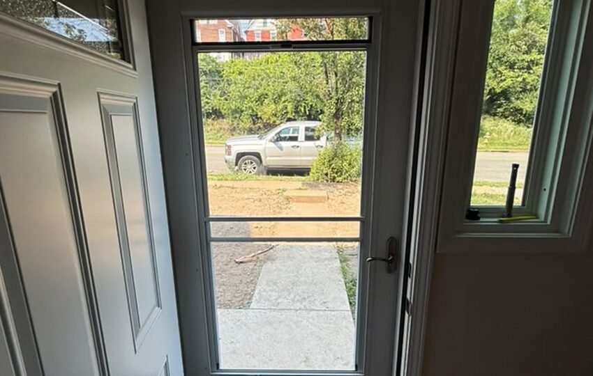 New Entry Door And Storm Door From Inside by JL Home Builders, Pittsburgh