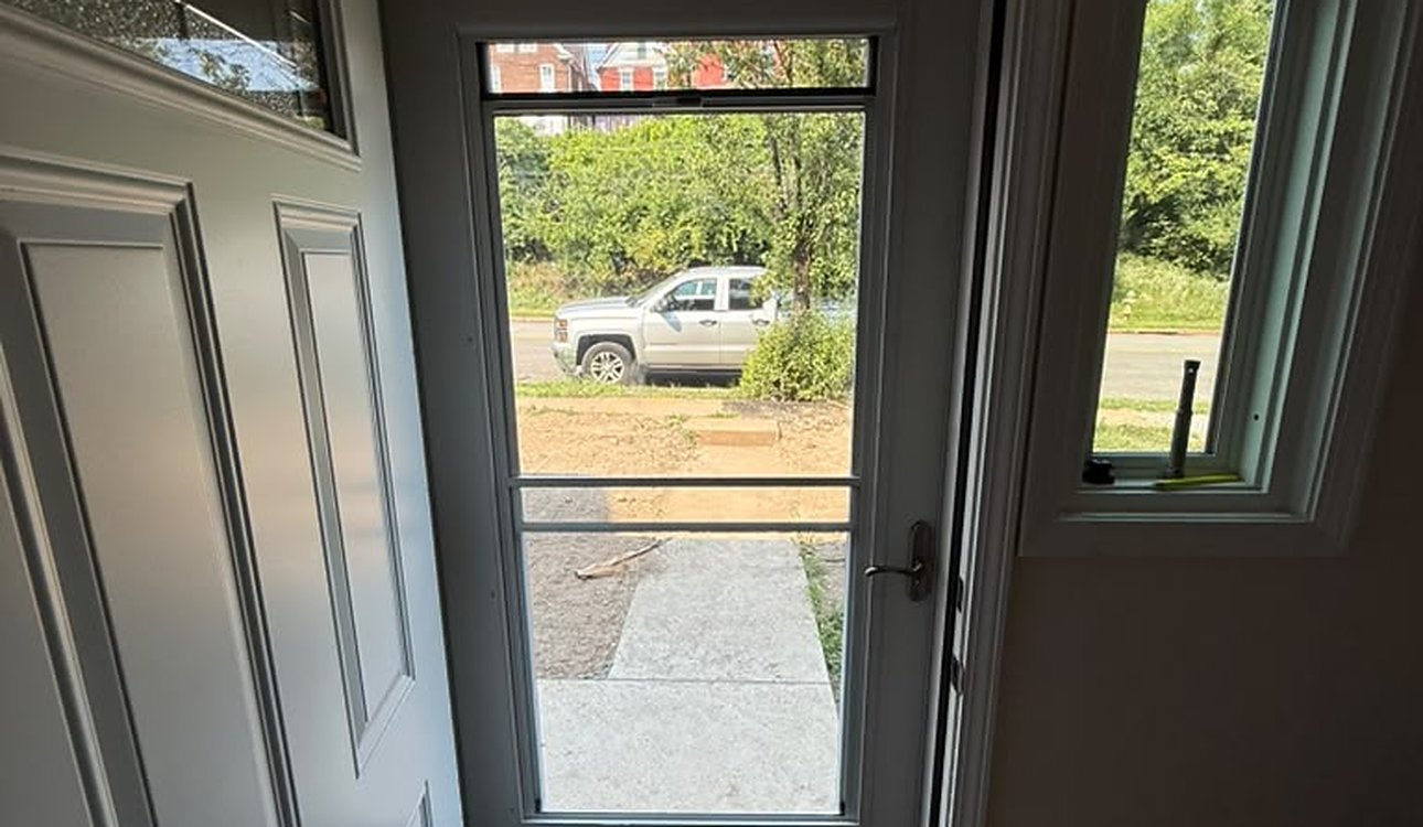 New Entry Door And Storm Door From Inside by JL Home Builders, Pittsburgh