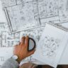 Reviewing house plans during a home remodel project