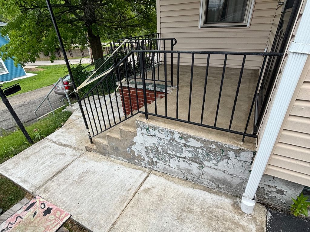Resurfaced concrete porch and walkway, JL Home Builders, Pittsburgh